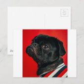 rojo-hond briefkaart (Voorkant / Achterkant)