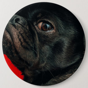 rojo-hond ronde button 6,0 cm