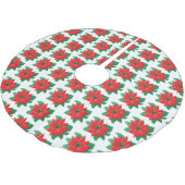 Rok van de kerstboom van Poinsettia Pattern Kerstboom Rok (Gekanteld)