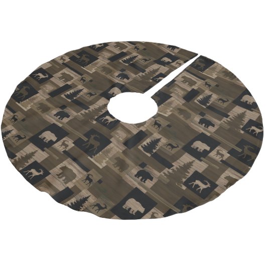 Rok van de rok van de beer van hout kerstboom rok (Gekanteld)