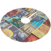 Rok van de Space Vacation tree Kerstboom Rok (Gekanteld)