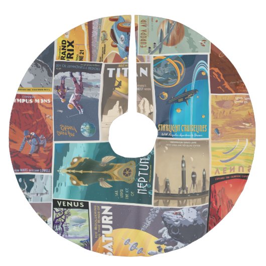 Rok van de Space Vacation tree Kerstboom Rok (Voorkant)