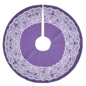  rok van koninklijk Paars en witte kant Kerstboom Rok (Voorkant)