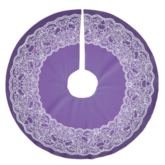  rok van koninklijk Paars en witte kant Kerstboom Rok (Voorkant)