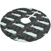 rok van witte walvissen kerstboom rok (Gekanteld)