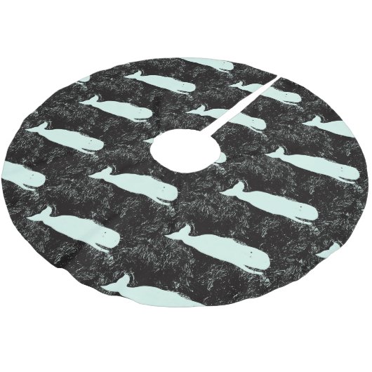 rok van witte walvissen kerstboom rok (Gekanteld)