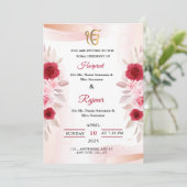 Roka Ceremony Invitation Kaart, Verloving Kaart (Staand voorkant)