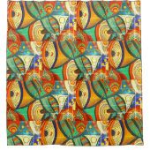 RokcloneDesigns 2024 Art Intelligence Afrikaans Douchegordijn (Voorkant)