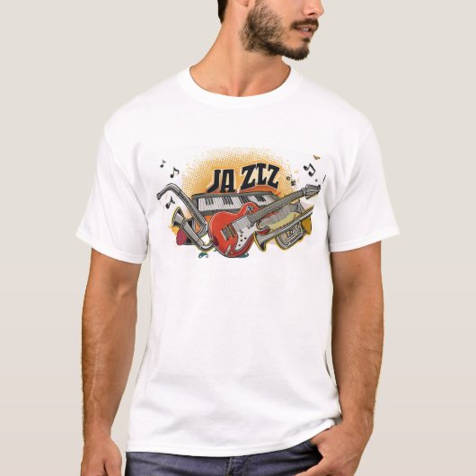 RokcloneDesigns 2024 Art Intelligence Jazz Series T-shirt (Voorkant)