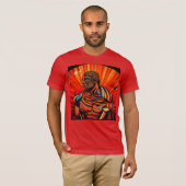 RokCloneDesigns mannen Multicolored T-Shirt Zwart (Voorkant volledig)
