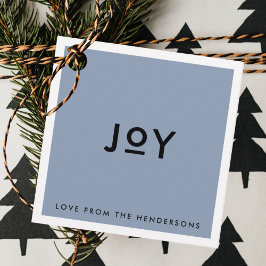 Roke Blue Joy | Minimale moderne kerst Bedankjes Labels