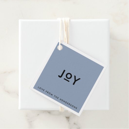 Roke Blue Joy | Minimale moderne kerst Bedankjes Labels (In situ)