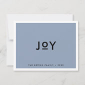 Roke Blue Joy | Minimale moderne kerst Feestdagenkaart (Voorkant)