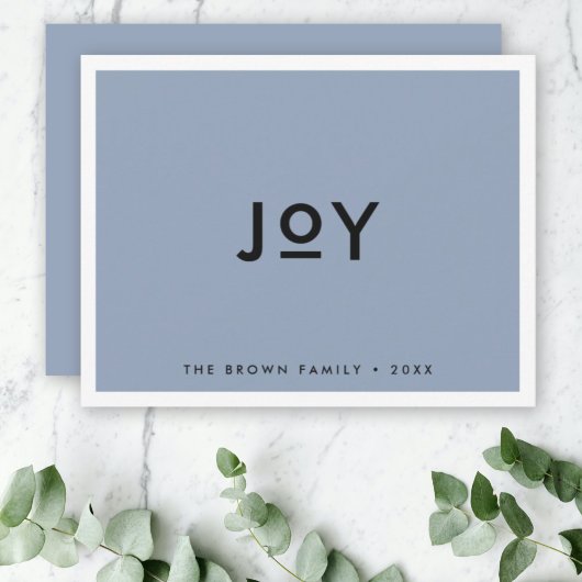Roke Blue Joy | Minimale moderne kerst Feestdagenkaart