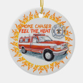 Roke Chaser Firefighter Keramisch Ornament (Voorkant)