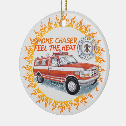 Roke Chaser Firefighter Keramisch Ornament (Links)