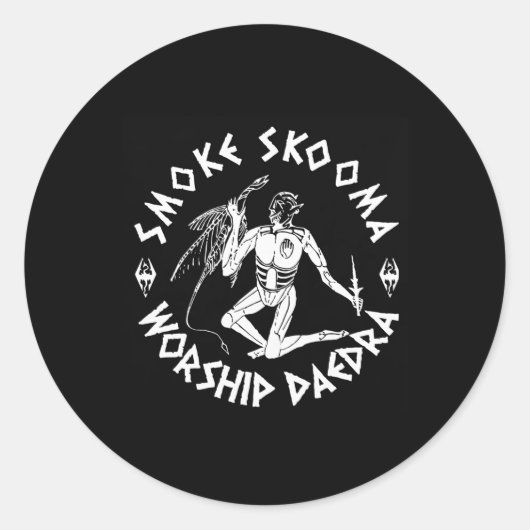 Roke Skooma Worship Daedra Ronde Sticker (Voorkant)