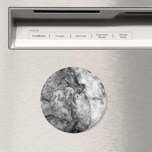 Roke Streked Black Witte marmersteen afwerking Magneet (Insitu (Vaatwasser))