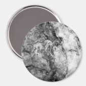 Roke Streked Black Witte marmersteen afwerking Magneet (Voorkant / Achterkant)