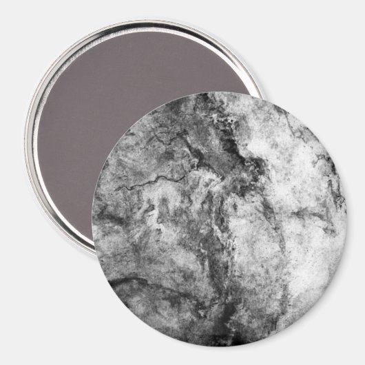 Roke Streked Black Witte marmersteen afwerking Magneet (Voorkant / Achterkant)