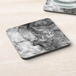 Roke Streked Black Witte marmersteen afwerking Onderzetter