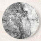 Roke Streked Black Witte marmersteen afwerking Zandsteen Onderzetter (Voorkant)