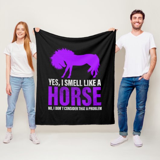 Roken als een paard is geen probleem  fleece deken (In situ)