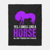 Roken als een paard is geen probleem  fleece deken (Voorkant)