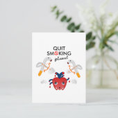 Roken alsjeblieft stoppen briefkaart (Staand voorkant)