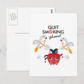 Roken alsjeblieft stoppen briefkaart (Voorkant / Achterkant)