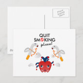Roken alsjeblieft stoppen briefkaart (Voorkant / Achterkant)