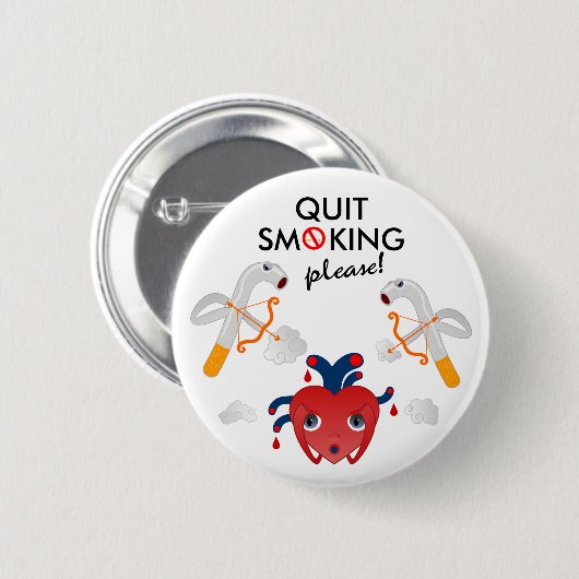 Roken alsjeblieft stoppen ronde button 5,7 cm (Voorkant /achterkant)