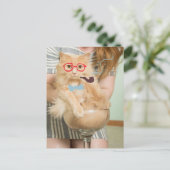 Roken Cat Briefkaart (Staand voorkant)