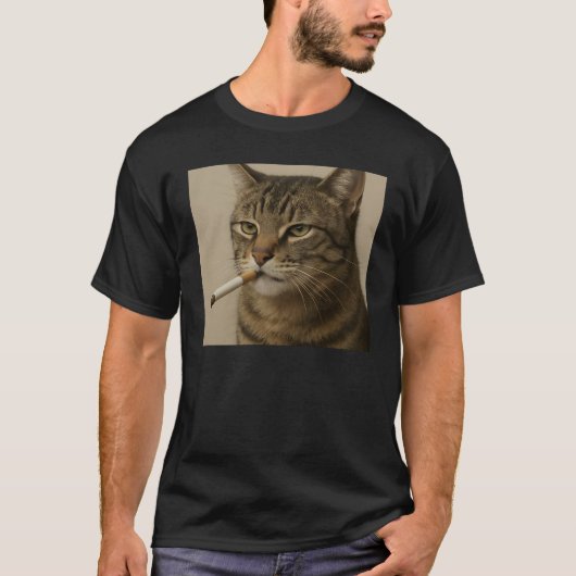 Roken Cat Generation Z Meme Cat Roken T-shirt (Voorkant)