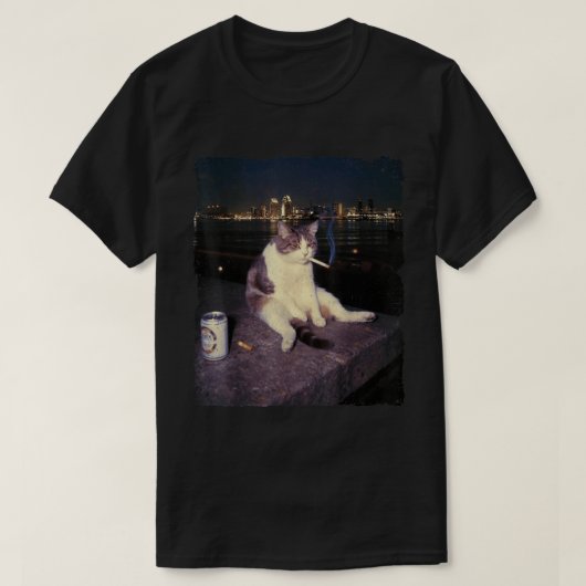Roken Cat Meme Brainrot Design T-shirt (Design voorkant)