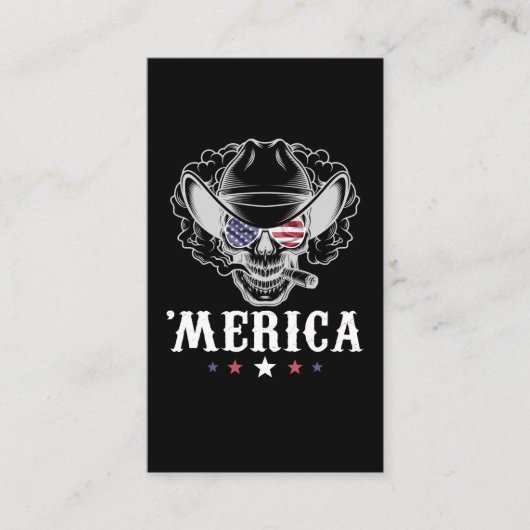 Roken Cowboy Merica, 4 juli Amerikaans Visitekaartje (Voorkant)