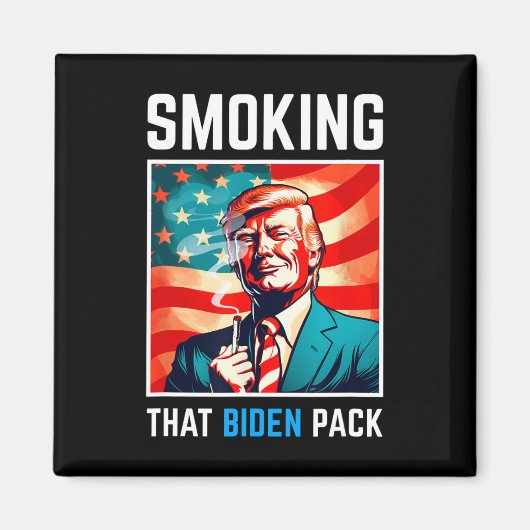 Roken die Biden Pack - Trump 2024 Magneet (Voorkant)