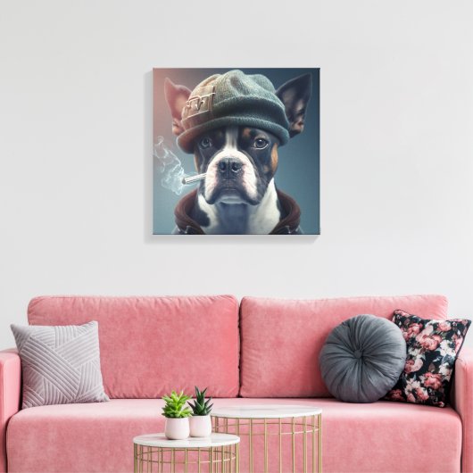 Roken doek canvas afdruk (Insitu (Woonkamer))