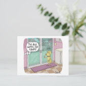 Roken Dog grappige verjaardagskaart Feestdagenkaart (Staand voorkant)