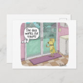 Roken Dog grappige verjaardagskaart Feestdagenkaart (Voorkant / Achterkant)