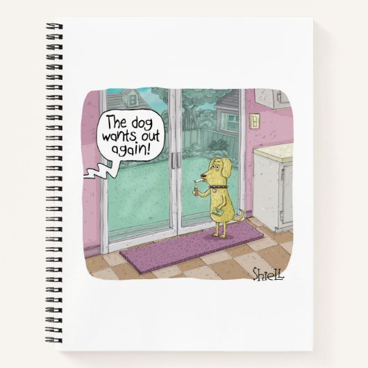 Roken Dog grappige verjaardagskaart Notitieboek (Voorkant)