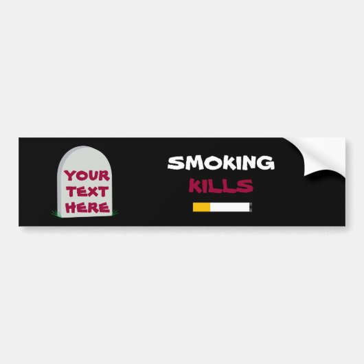 roken doodt bumper sticker (Voorkant)