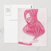 Roken en schedel briefkaart (Voorkant / Achterkant)