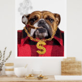 Roken Gangsta Bulldog Poster (Keuken)