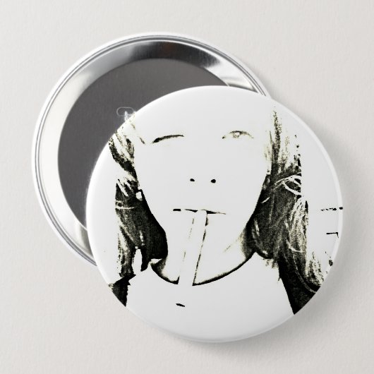Roken Girl-Button Ronde Button 4,0 Cm (Voorkant /achterkant)