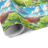 Roken Hot Dogs Op BBQ Grill Cadeaupapier (Rol Hoek)