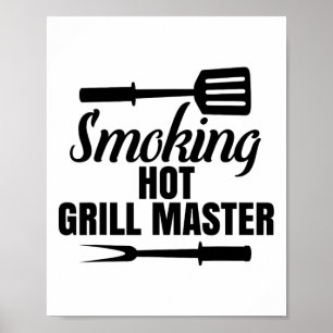 Roken Hot Grill Master BBQ Koning Koningin van de Poster
