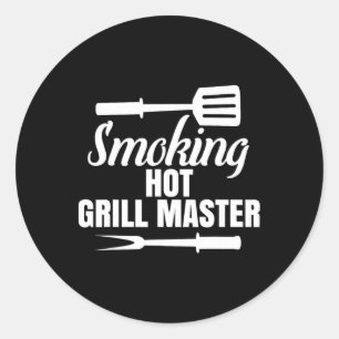 Roken Hot Grill Master BBQ Koning Koningin van de Ronde Sticker