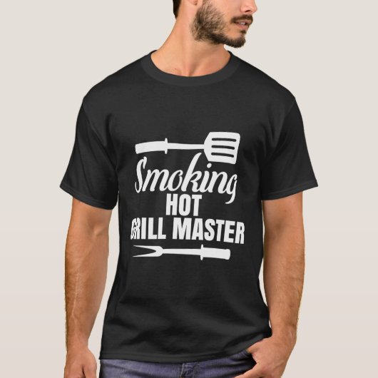 Roken Hot Grill Master BBQ Koning Koningin van de  T-shirt (Voorkant)