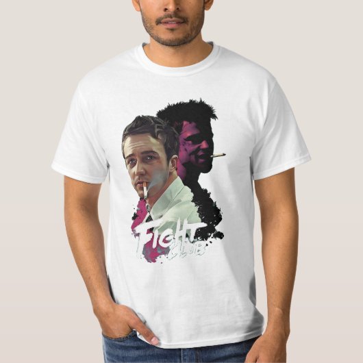 Roken in de Fight Club T-shirt (Voorkant)